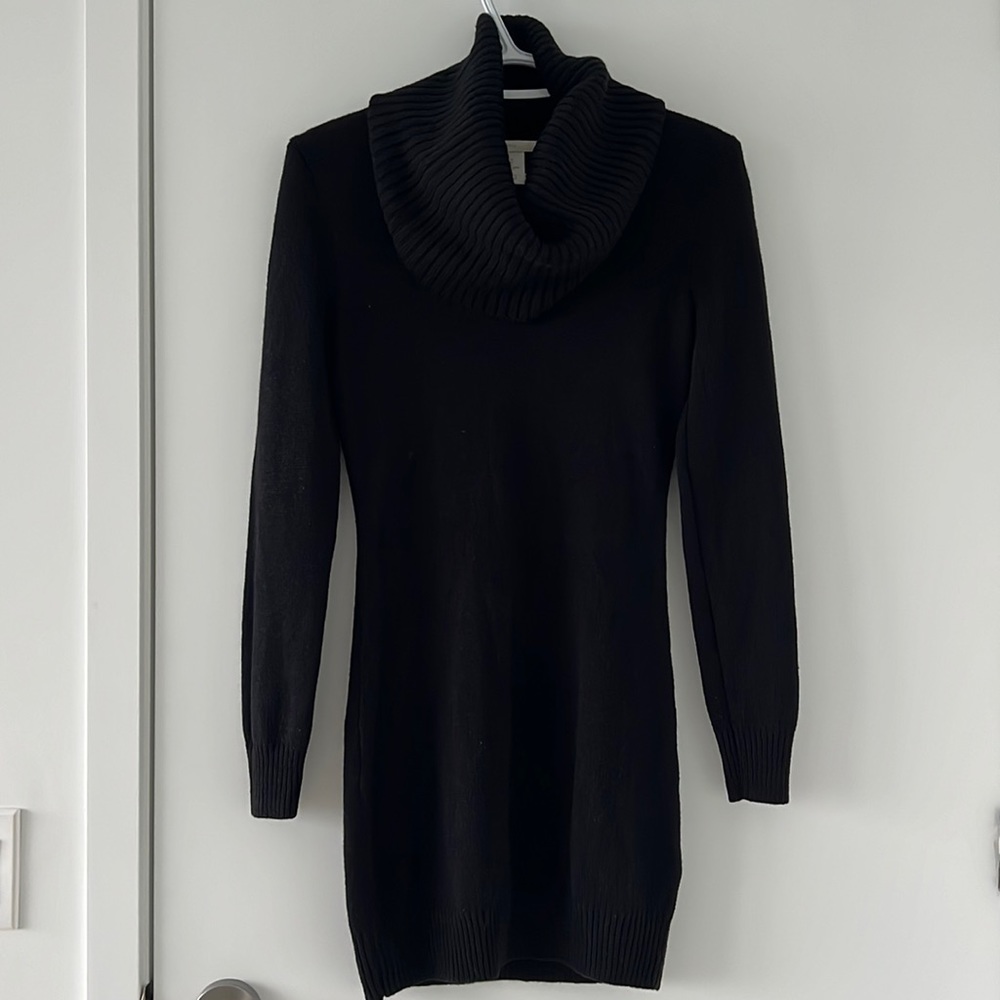Black Turtle Neck Sweater Dress - Size XS